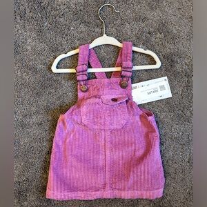 Zara Infant Pink Corduroy Overall Dress 9-12mo NWT